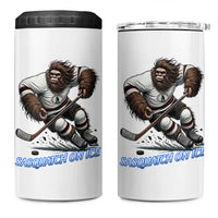 Sasquatch On Ice 4 in 1 Can Cooler Tumbler Funny Bigfoot Hockey Player Gift - Wonder Print Shop
