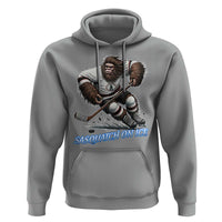 Sasquatch On Ice Hoodie Funny Bigfoot Hockey Player Gift - Wonder Print Shop