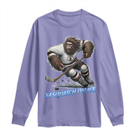 Sasquatch On Ice Long Sleeve Shirt Funny Bigfoot Hockey Player Gift - Wonder Print Shop