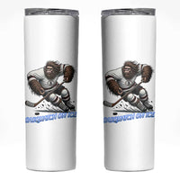 Sasquatch On Ice Skinny Tumbler Funny Bigfoot Hockey Player Gift - Wonder Print Shop