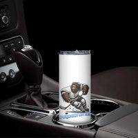 Sasquatch On Ice Skinny Tumbler Funny Bigfoot Hockey Player Gift - Wonder Print Shop