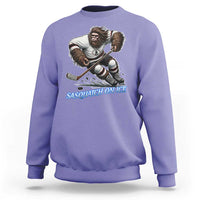 Sasquatch On Ice Sweatshirt Funny Bigfoot Hockey Player Gift - Wonder Print Shop