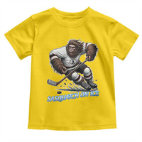 Sasquatch On Ice Toddler T Shirt Funny Bigfoot Hockey Player Gift - Wonder Print Shop