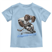 Sasquatch On Ice Toddler T Shirt Funny Bigfoot Hockey Player Gift - Wonder Print Shop