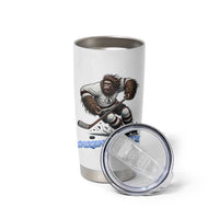 Sasquatch On Ice Tumbler Cup Funny Bigfoot Hockey Player Gift - Wonder Print Shop