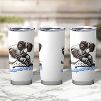 Sasquatch On Ice Tumbler Cup Funny Bigfoot Hockey Player Gift - Wonder Print Shop