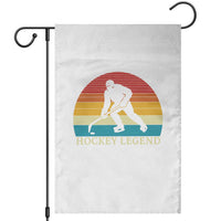 Bigfoot Hockey Legend Garden Flag Retro Sasquatch Cryptid Player Gift - Wonder Print Shop