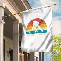 Bigfoot Hockey Legend Garden Flag Retro Sasquatch Cryptid Player Gift - Wonder Print Shop