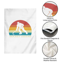 Bigfoot Hockey Legend Garden Flag Retro Sasquatch Cryptid Player Gift - Wonder Print Shop