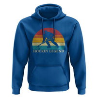 Bigfoot Hockey Legend Hoodie Retro Sasquatch Cryptid Player Gift - Wonder Print Shop