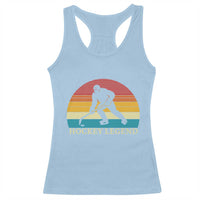Bigfoot Hockey Legend Racerback Tank Top Retro Sasquatch Cryptid Player Gift - Wonder Print Shop