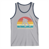 Bigfoot Hockey Legend Tank Top Retro Sasquatch Cryptid Player Gift - Wonder Print Shop
