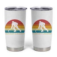 Bigfoot Hockey Legend Tumbler Cup Retro Sasquatch Cryptid Player Gift - Wonder Print Shop