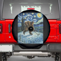 Cryptid Hockey Bigfoot Starry Night Inspired Funny Gift Spare Tire Cover - Wonder Print Shop