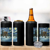 Cryptid Hockey Bigfoot Starry Night Inspired Funny Gift 4 in 1 Can Cooler Tumbler - Wonder Print Shop