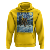 Cryptid Hockey Bigfoot Starry Night Inspired Funny Gift Hoodie - Wonder Print Shop