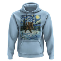 Cryptid Hockey Bigfoot Starry Night Inspired Funny Gift Hoodie - Wonder Print Shop