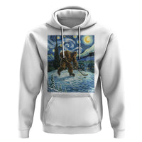 Cryptid Hockey Bigfoot Starry Night Inspired Funny Gift Hoodie - Wonder Print Shop