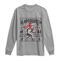 Slapsquatch Hockey Player Long Sleeve Shirt Funny Bigfoot Ugly Christmas Gift - Wonder Print Shop