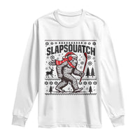Slapsquatch Hockey Player Long Sleeve Shirt Funny Bigfoot Ugly Christmas Gift - Wonder Print Shop