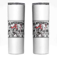 Slapsquatch Hockey Player Skinny Tumbler Funny Bigfoot Ugly Christmas Gift - Wonder Print Shop