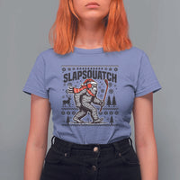 Slapsquatch Hockey Player T Shirt For Women Funny Bigfoot Ugly Christmas Gift - Wonder Print Shop