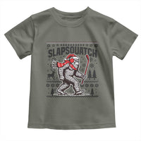 Slapsquatch Hockey Player Toddler T Shirt Funny Bigfoot Ugly Christmas Gift - Wonder Print Shop