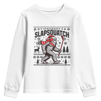 Slapsquatch Hockey Player Youth Sweatshirt Funny Bigfoot Ugly Christmas Gift - Wonder Print Shop