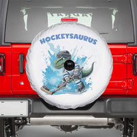 Hockeysaurus Spare Tire Cover Funny Dinosaur Playing Ice Hockey Gift - Wonder Print Shop