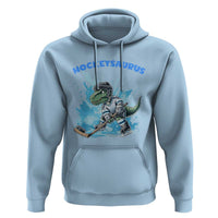 Hockeysaurus Hoodie Funny Dinosaur Playing Ice Hockey Gift - Wonder Print Shop