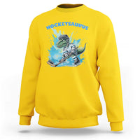 Hockeysaurus Sweatshirt Funny Dinosaur Playing Ice Hockey Gift - Wonder Print Shop