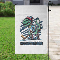 Funny Dinosaur Playing Ice Hockey Garden Flag Hockeysaurus Gift For Kids - Wonder Print Shop