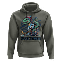 Funny Dinosaur Playing Ice Hockey Hoodie Hockeysaurus Gift For Kids - Wonder Print Shop