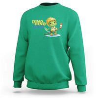 Funny Dinosaur Playing Ice Hockey Sweatshirt Gift For Dino Lovers - Wonder Print Shop