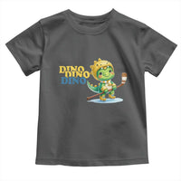 Funny Dinosaur Playing Ice Hockey Toddler T Shirt Gift For Dino Lovers - Wonder Print Shop