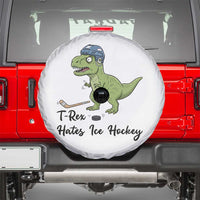 Dino Hates Ice Hockey Spare Tire Cover Funny Ice Sports Dinosaur Gift - Wonder Print Shop