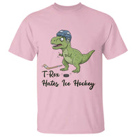 Dino Hates Ice Hockey T Shirt Funny Ice Sports Dinosaur Gift - Wonder Print Shop