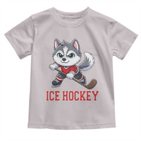 Funny Husky Playing Ice Hockey Toddler T Shirt Gift For Dog Lovers - Wonder Print Shop