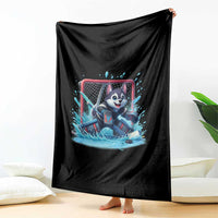 Siberian Husky Ice Hockey Player Throw Blanket Funny Goalie Gift - Wonder Print Shop