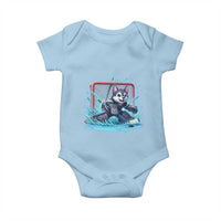 Siberian Husky Ice Hockey Player Baby Onesie Funny Goalie Gift - Wonder Print Shop
