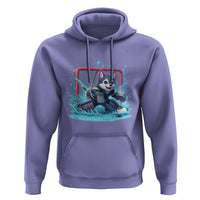 Siberian Husky Ice Hockey Player Hoodie Funny Goalie Gift - Wonder Print Shop