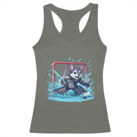 Siberian Husky Ice Hockey Player Racerback Tank Top Funny Goalie Gift - Wonder Print Shop