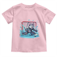 Siberian Husky Ice Hockey Player Toddler T Shirt Funny Goalie Gift - Wonder Print Shop