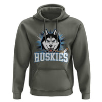 Cool Siberian Husky Ice Hockey Hoodie Gift For Dog Lovers - Wonder Print Shop