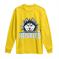 Cool Siberian Husky Ice Hockey Long Sleeve Shirt Gift For Dog Lovers - Wonder Print Shop