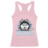 Cool Siberian Husky Ice Hockey Racerback Tank Top Gift For Dog Lovers - Wonder Print Shop