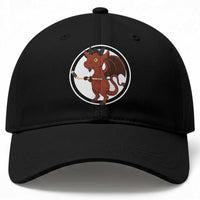 Funny Cryptid Sports Gift Baseball Cap Jersey Devil Playing Ice Hockey