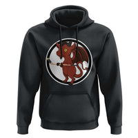 Funny Cryptid Sports Gift Hoodie Jersey Devil Playing Ice Hockey - Wonder Print Shop