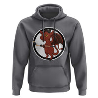 Funny Cryptid Sports Gift Hoodie Jersey Devil Playing Ice Hockey - Wonder Print Shop