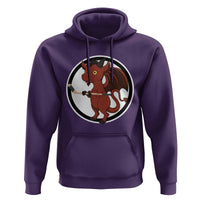 Funny Cryptid Sports Gift Hoodie Jersey Devil Playing Ice Hockey - Wonder Print Shop